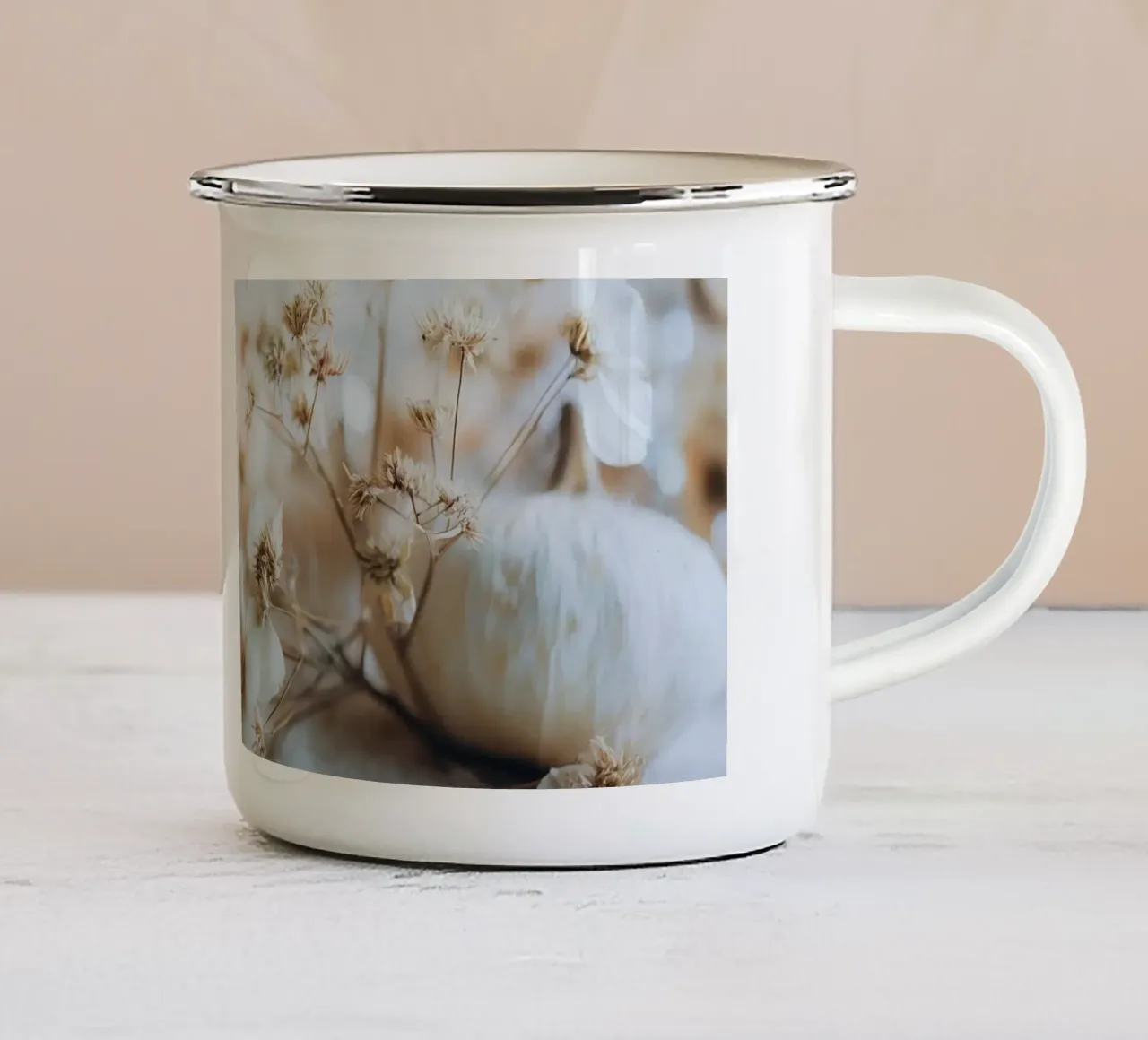 White Autumn Impression No 01 tazza in smalto da treechild