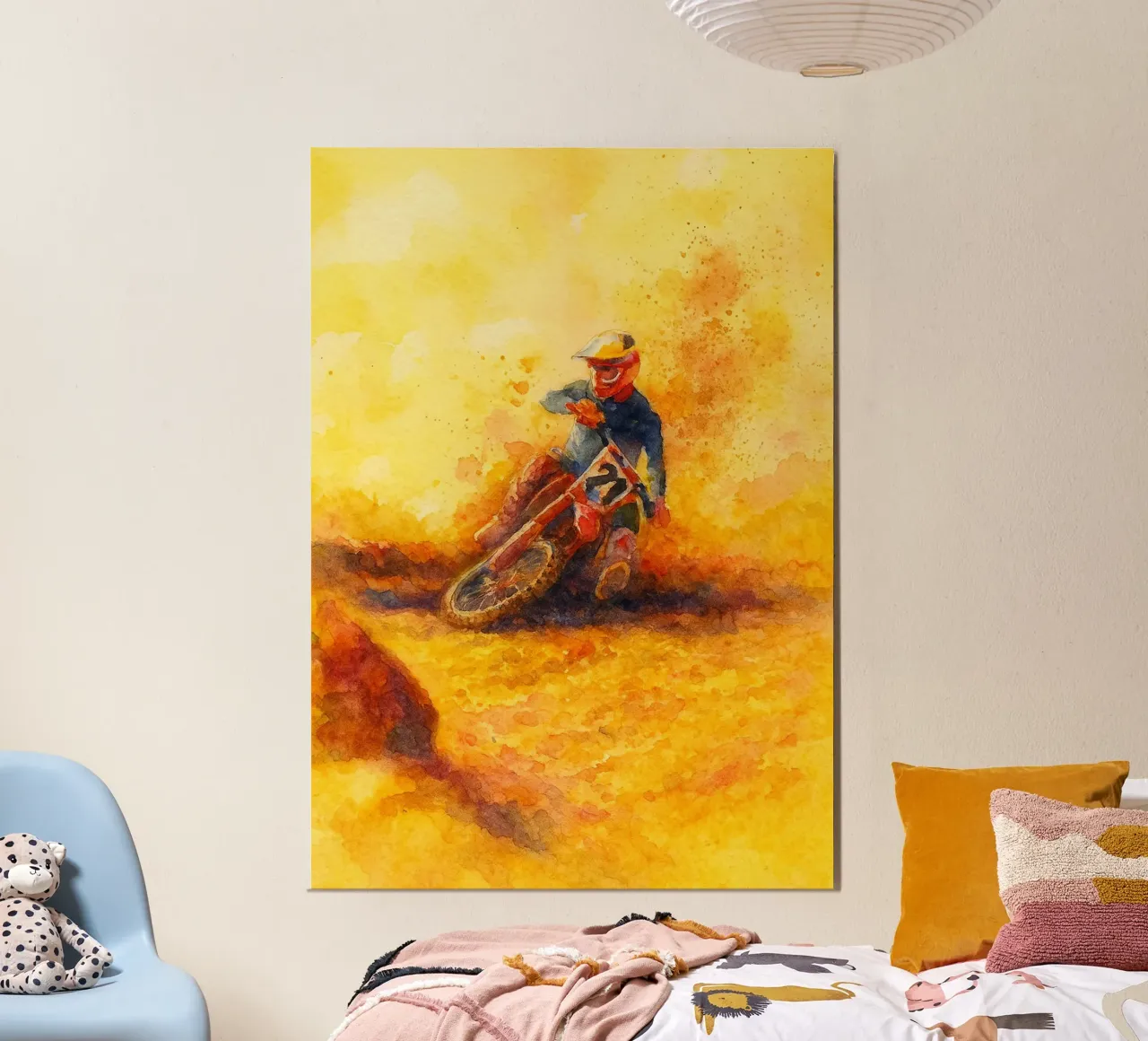 motocross sport estremo pittura alluminio dibond da warsilaw