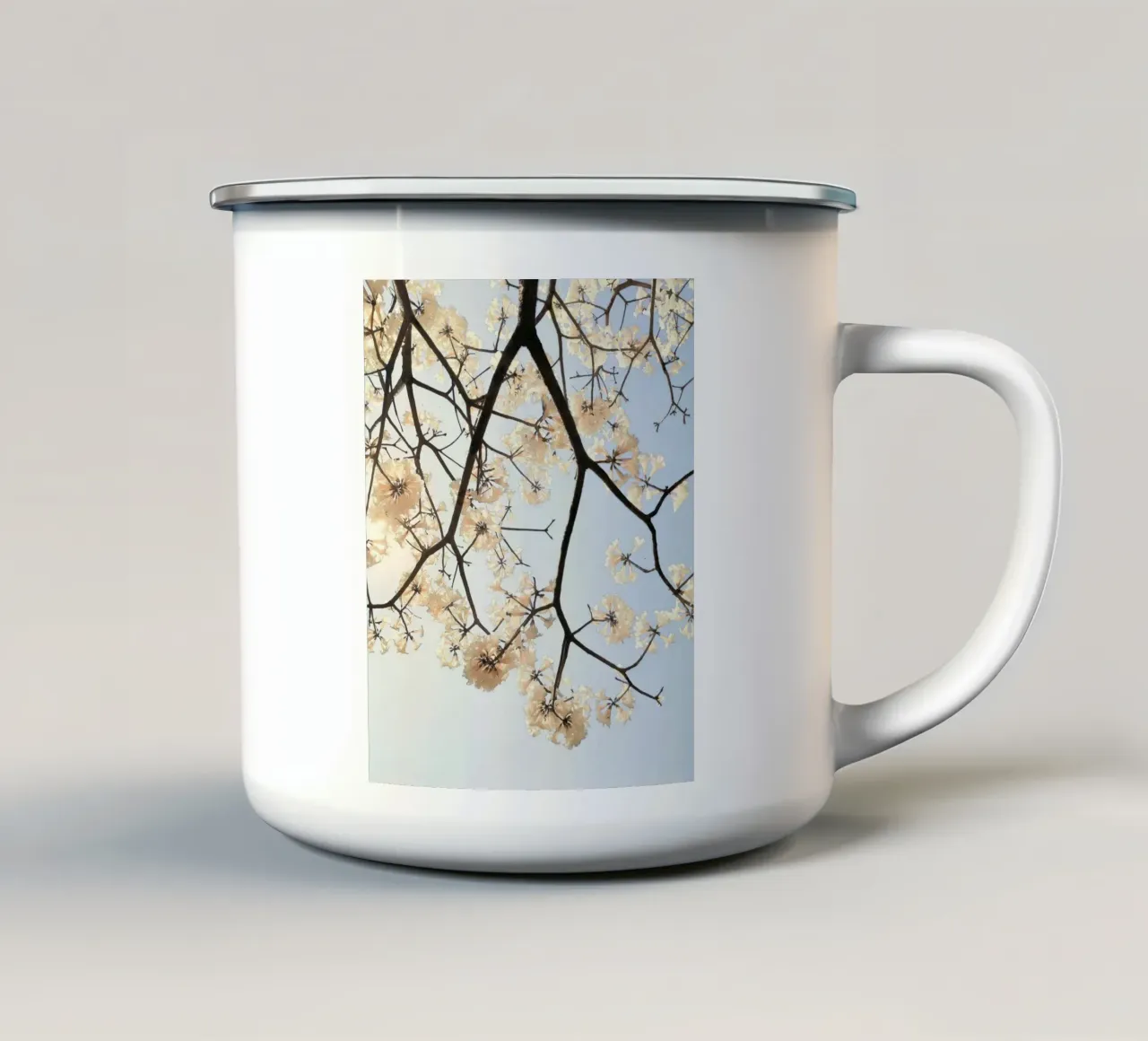 blossom on sky tazza in smalto da space words