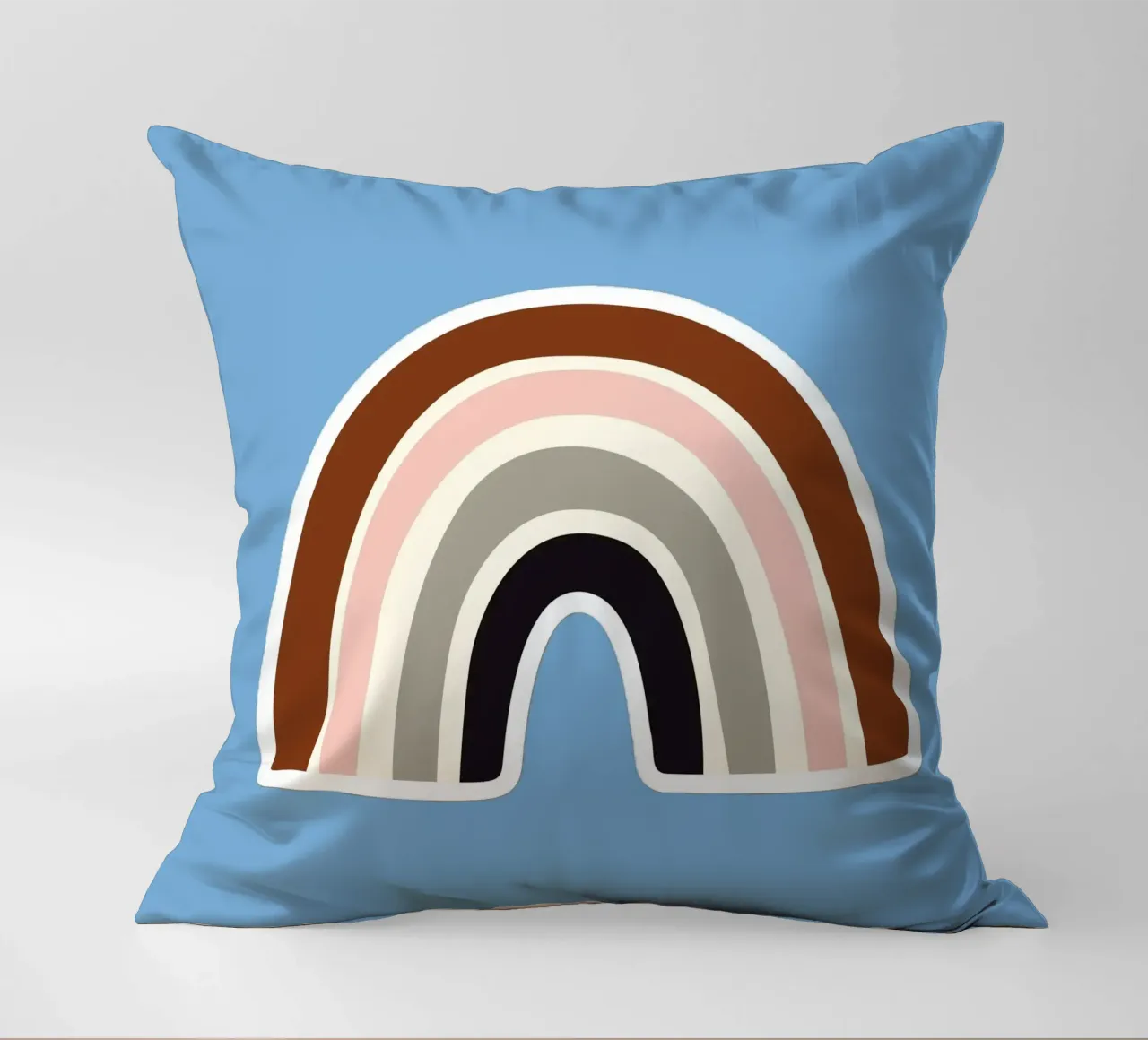 rainbow in sky canvas cuscino da space words