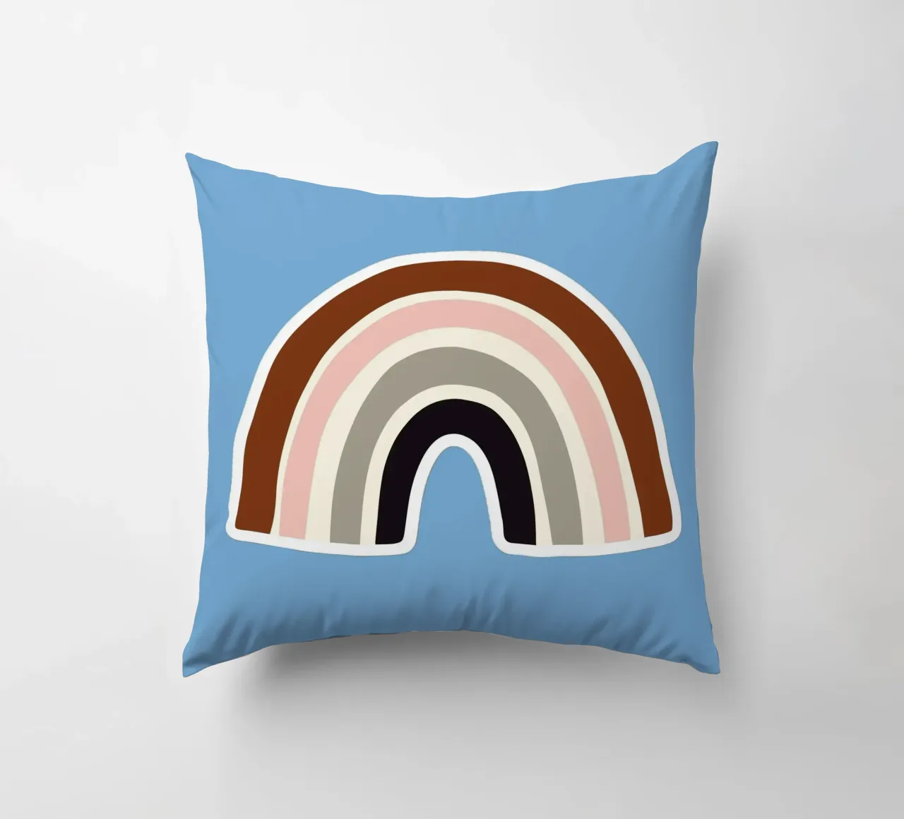 rainbow in sky canvas cuscino da space words