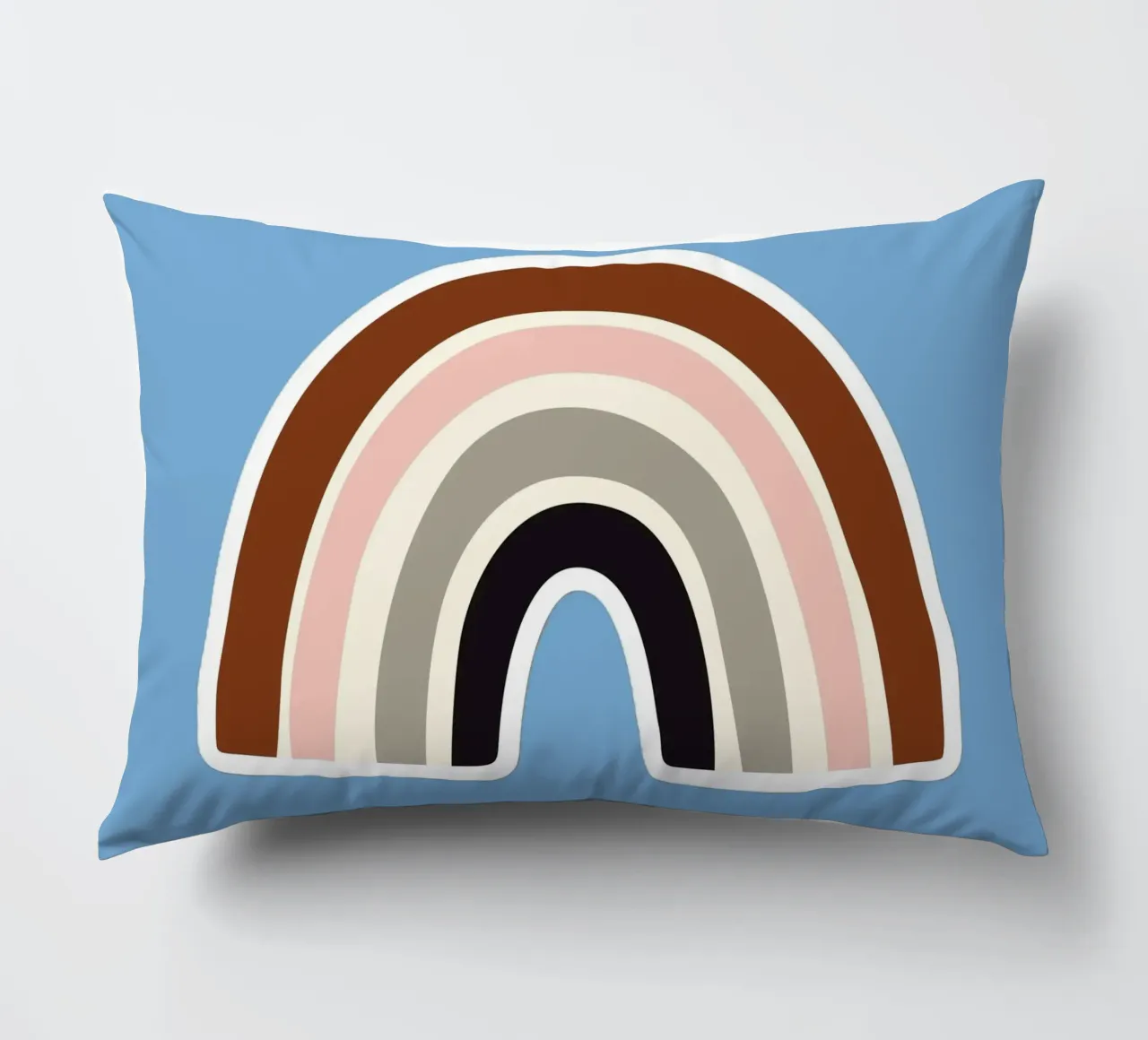 rainbow in sky canvas cuscino da space words