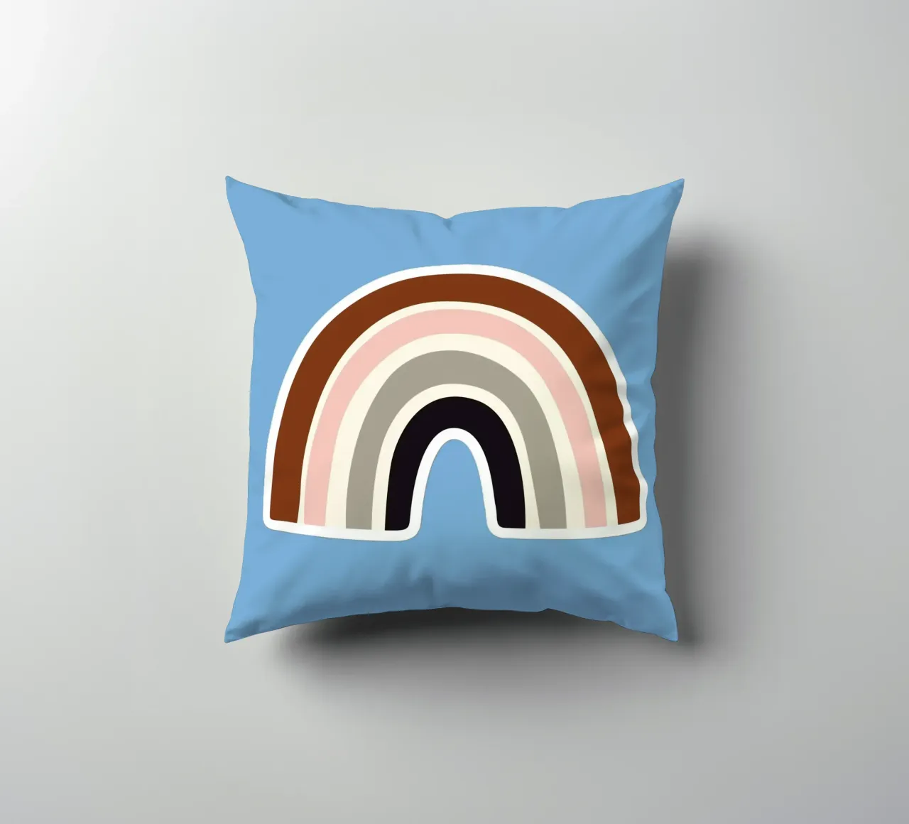 rainbow in sky canvas cuscino da space words