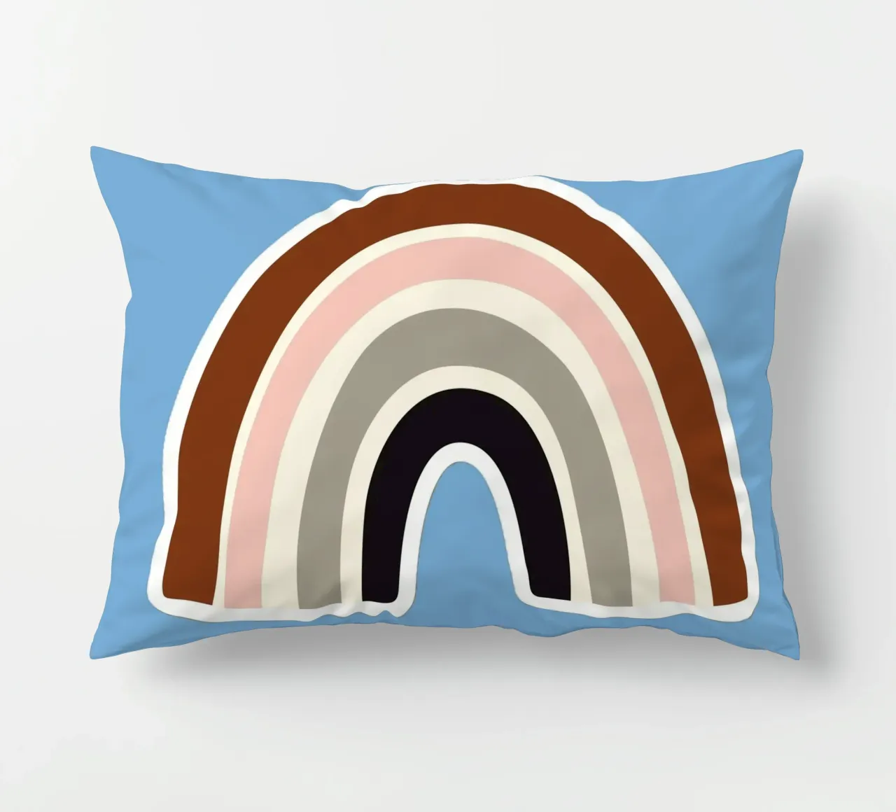 rainbow in sky canvas cuscino da space words