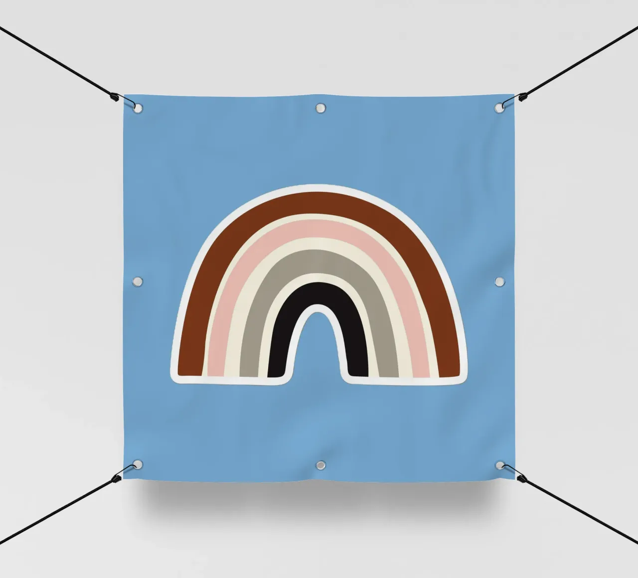 rainbow in sky canvas telo in pvc da space words