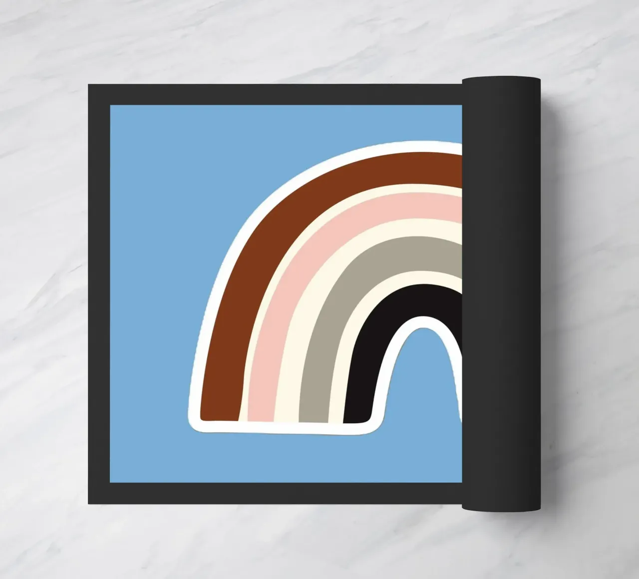 rainbow in sky canvas zerbino da space words