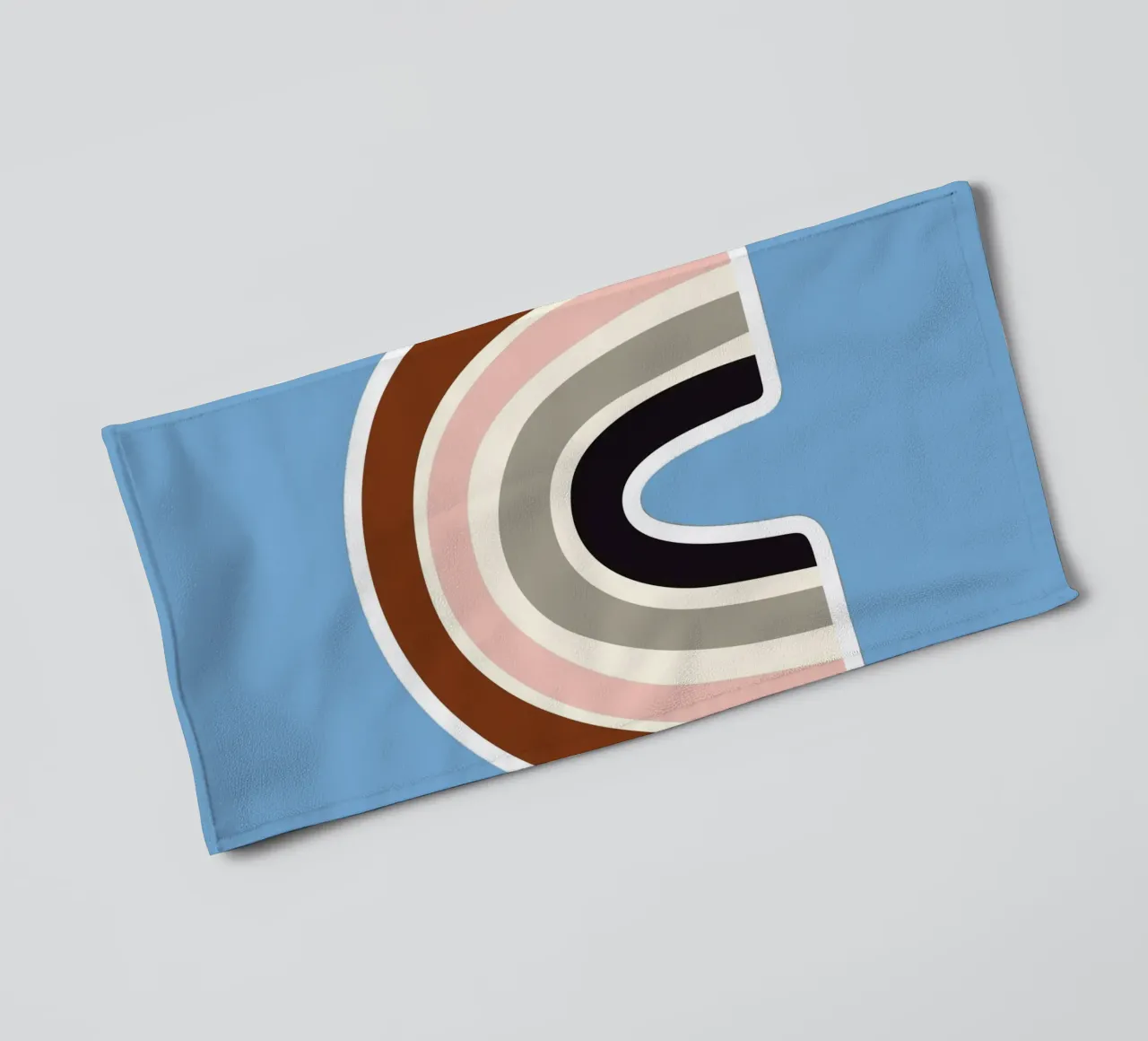 rainbow in sky canvas asciugamano da bagno da space words