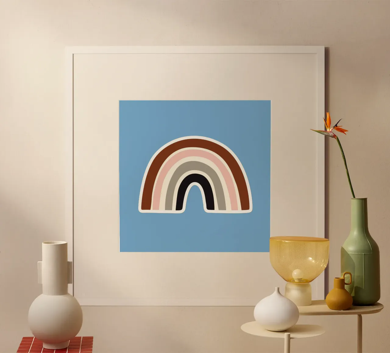 rainbow in sky canvas poster da space words