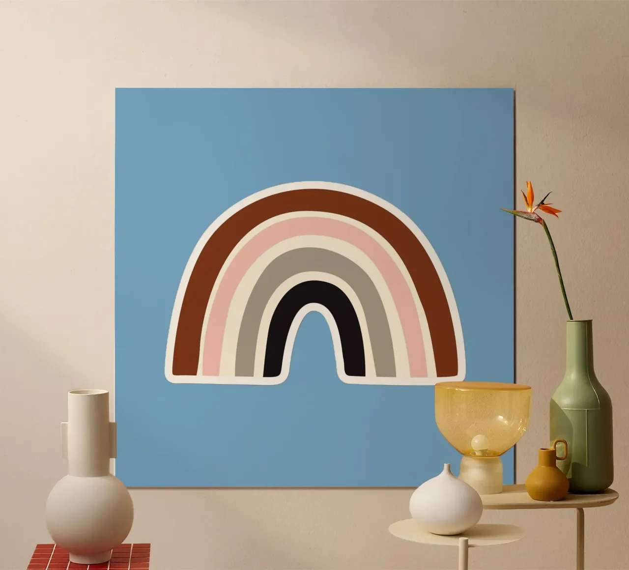 rainbow in sky canvas poster da space words