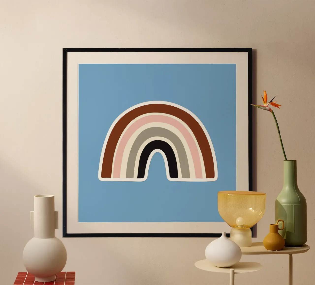 rainbow in sky canvas poster da space words