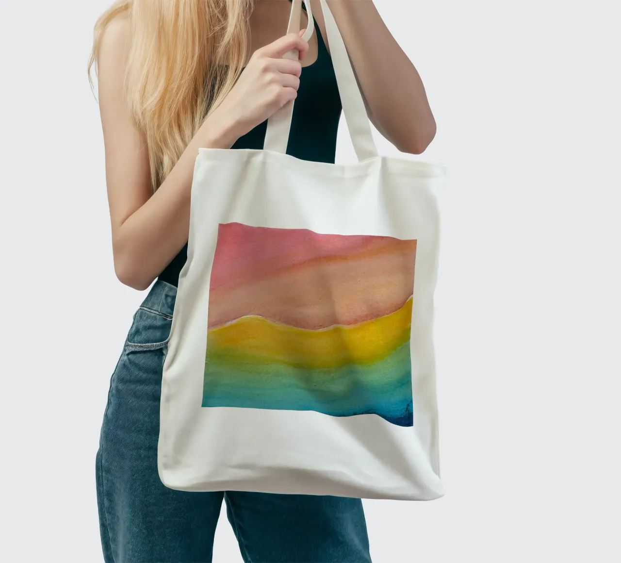 gradient colors borsa in juta da space words