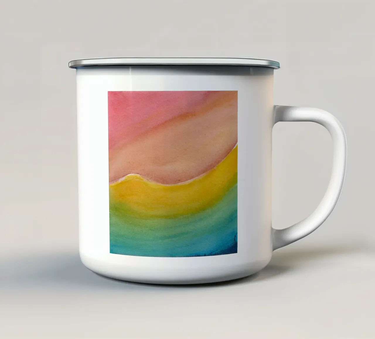 gradient colors tazza in smalto da space words