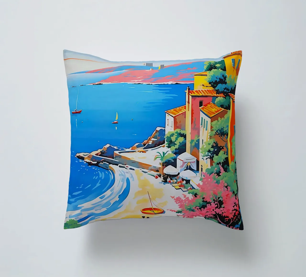 beach curve cuscino da space words