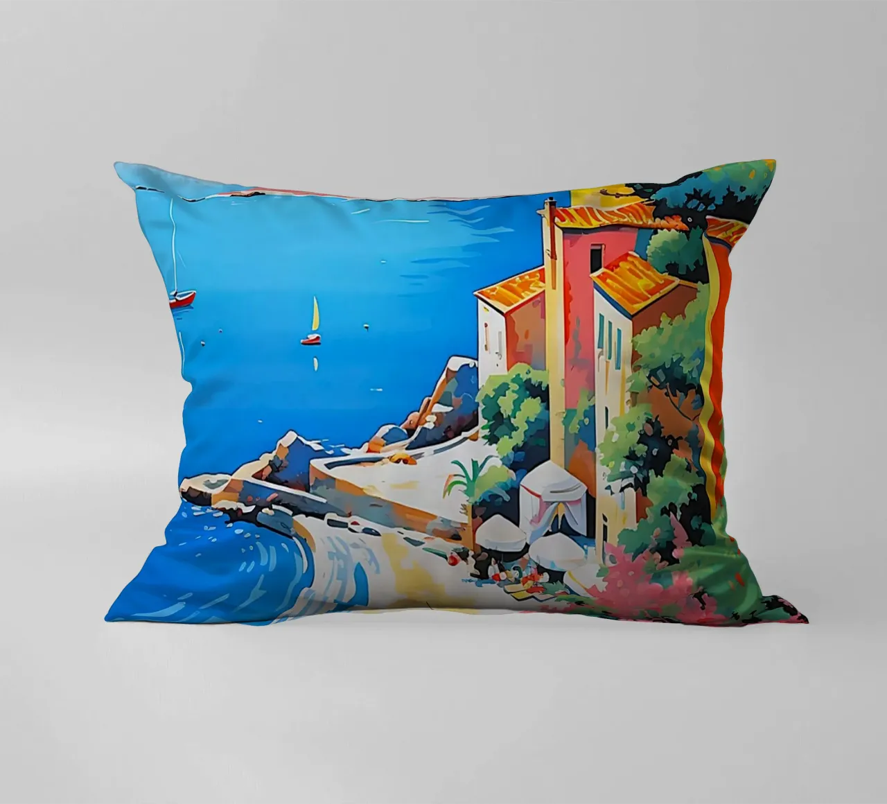beach curve cuscino da space words