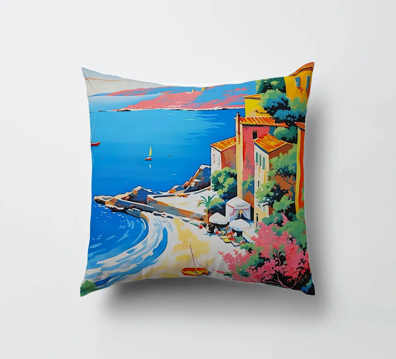 beach curve cuscino da space words