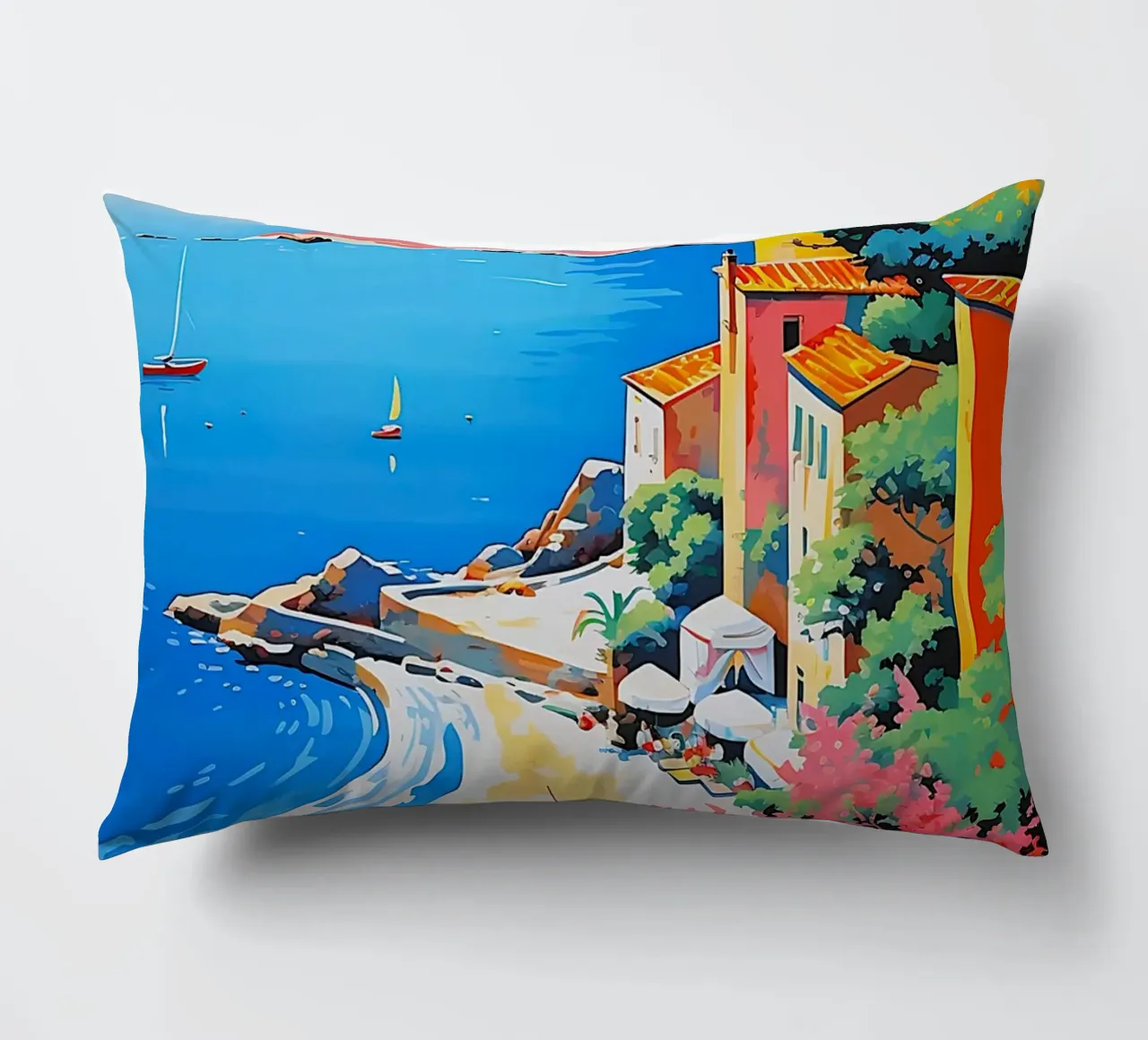 beach curve cuscino da space words