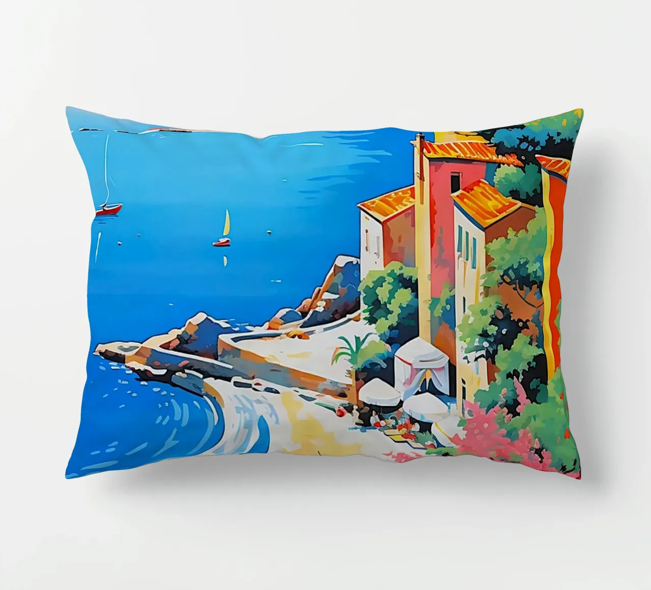 beach curve cuscino da space words