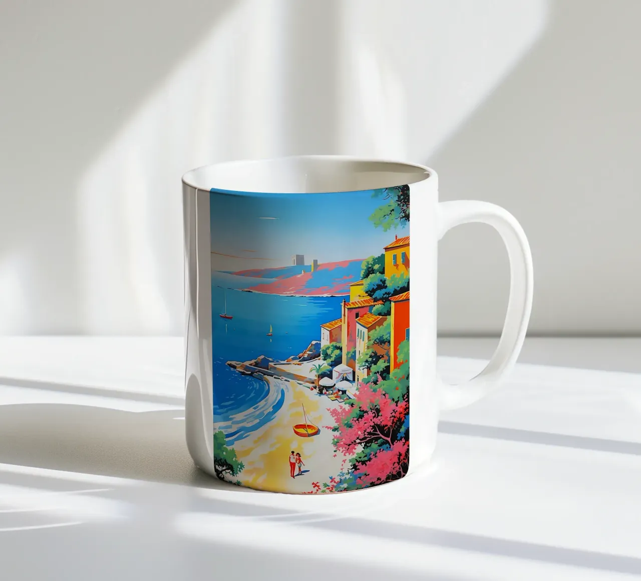 beach curve tazza in ceramica da space words