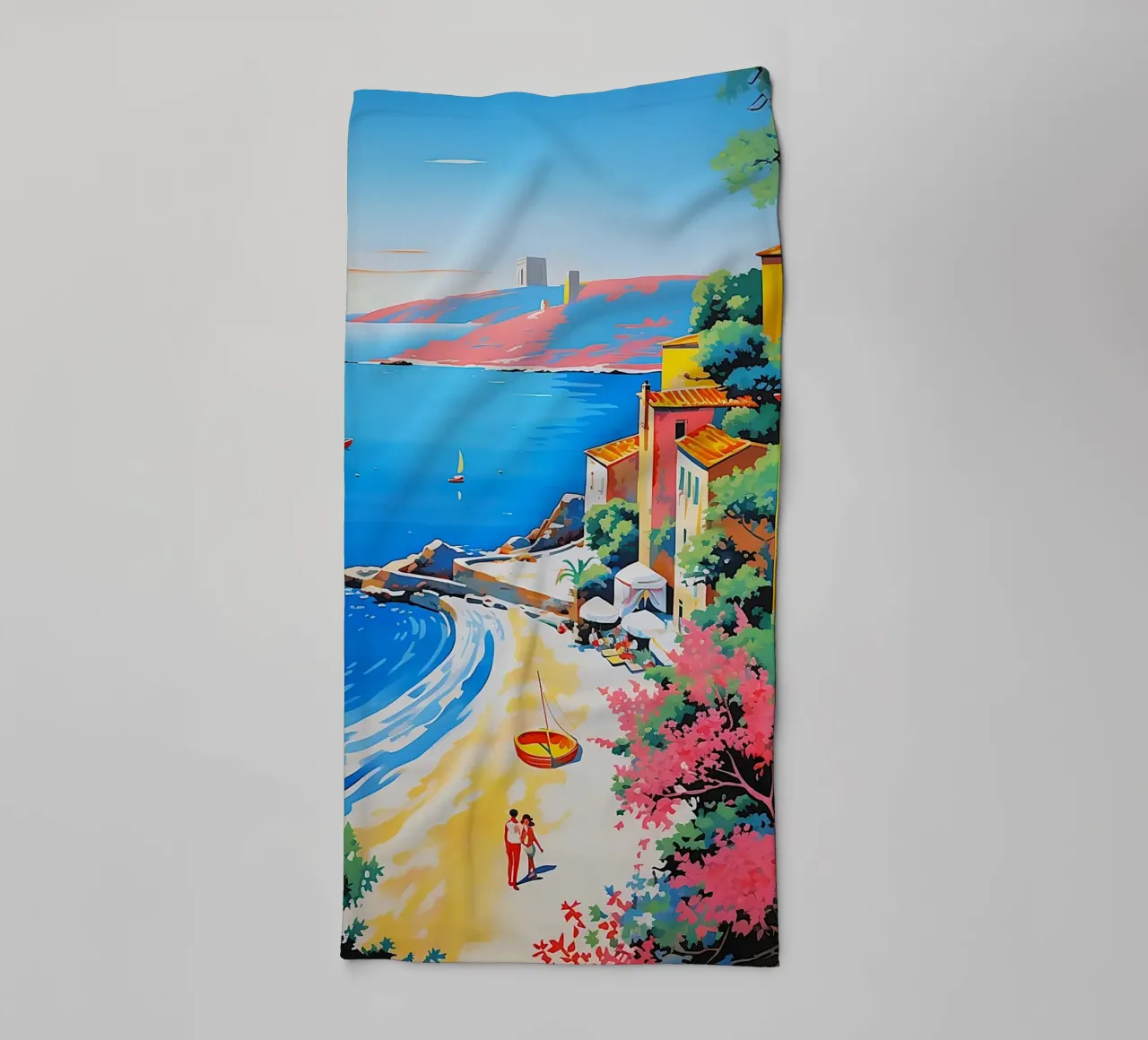 beach curve asciugamano da bagno da space words