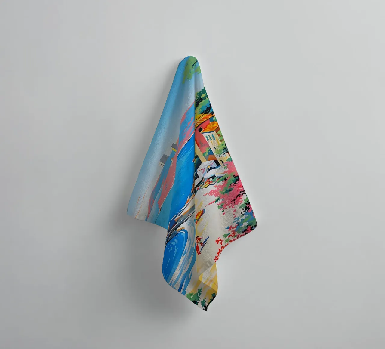beach curve asciugamano da bagno da space words