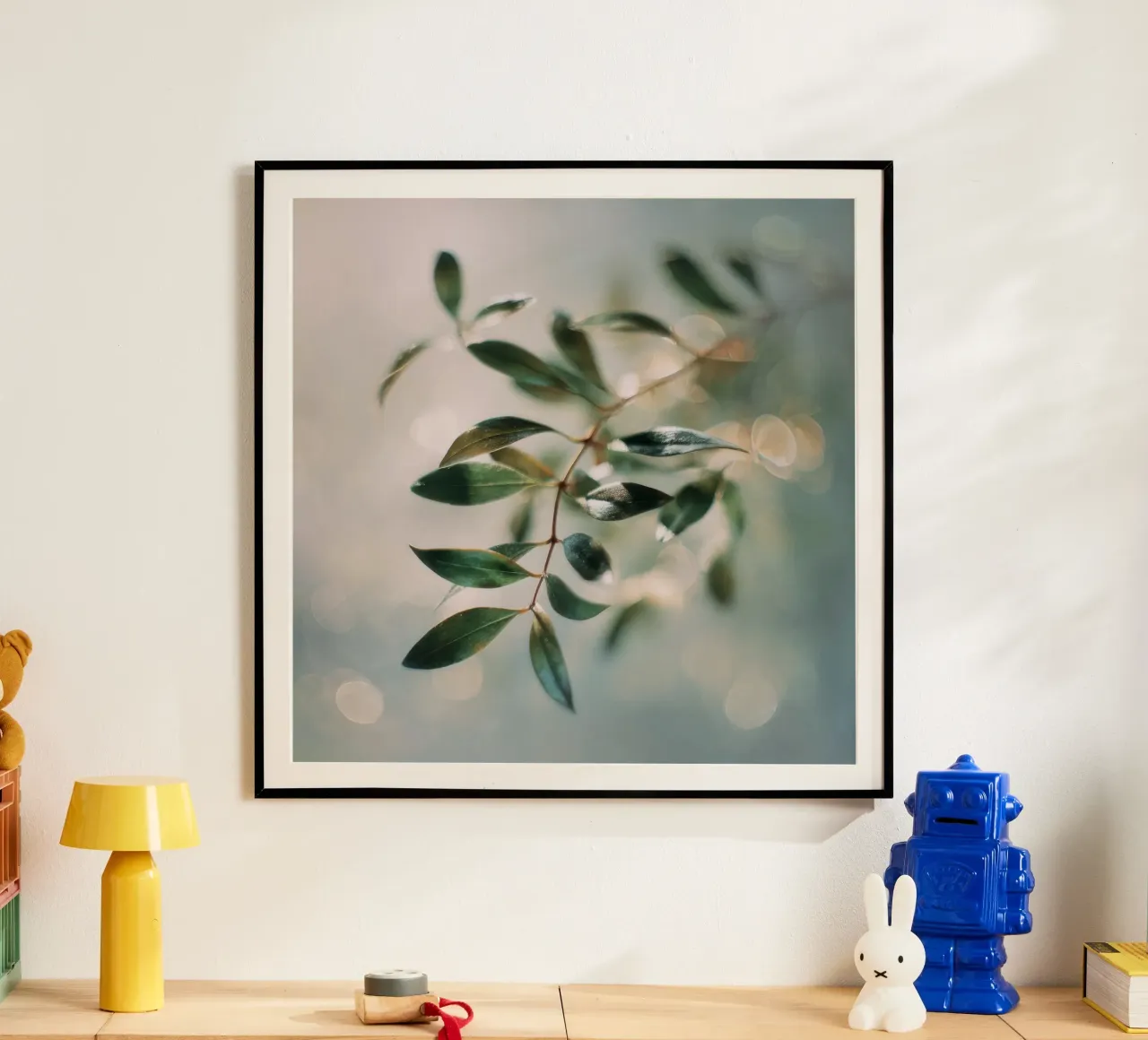 Bokeh Botanica No 01 poster con telaio in alluminio da treechild