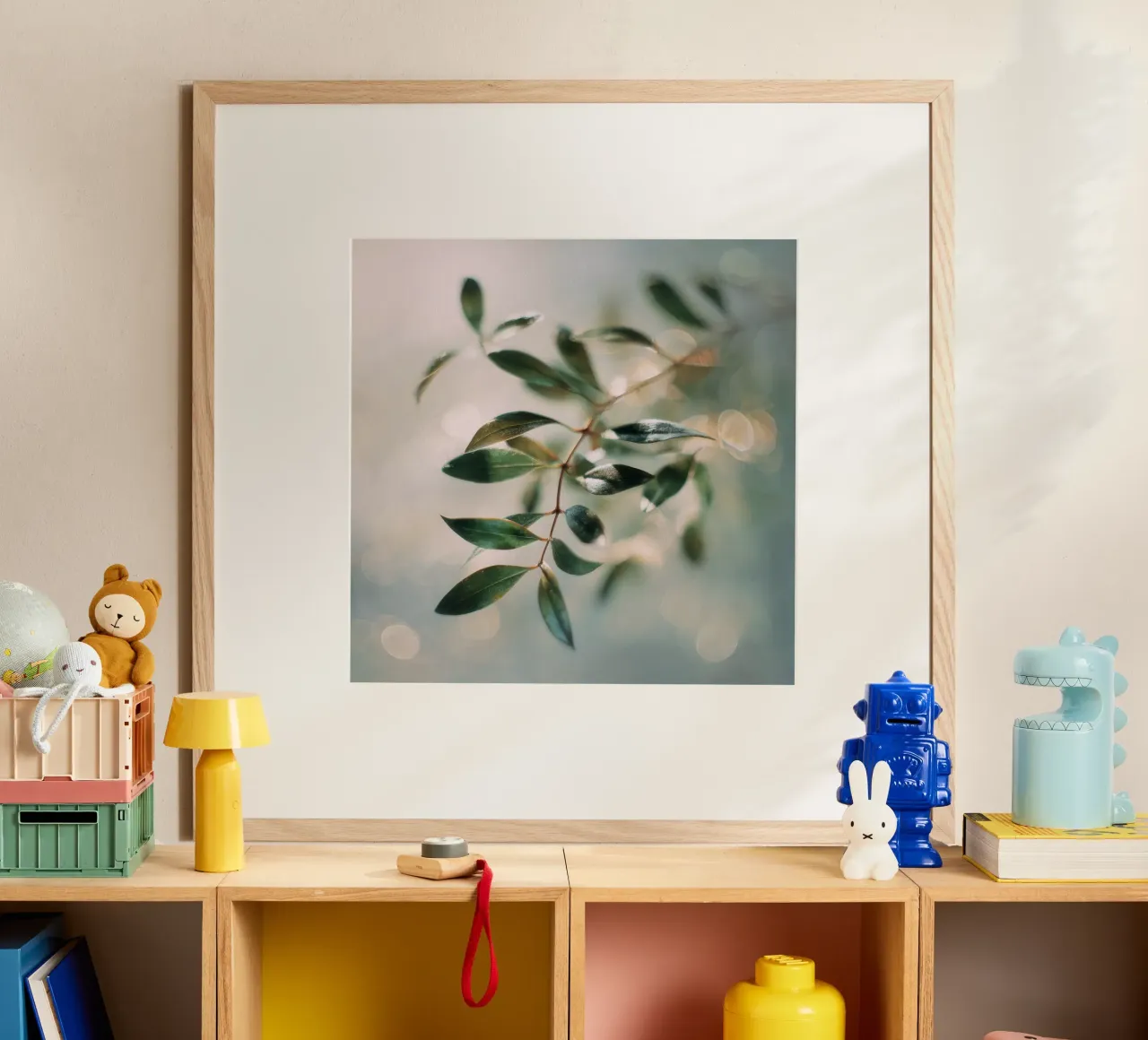 Bokeh Botanica No 01 poster con telaio in alluminio da treechild