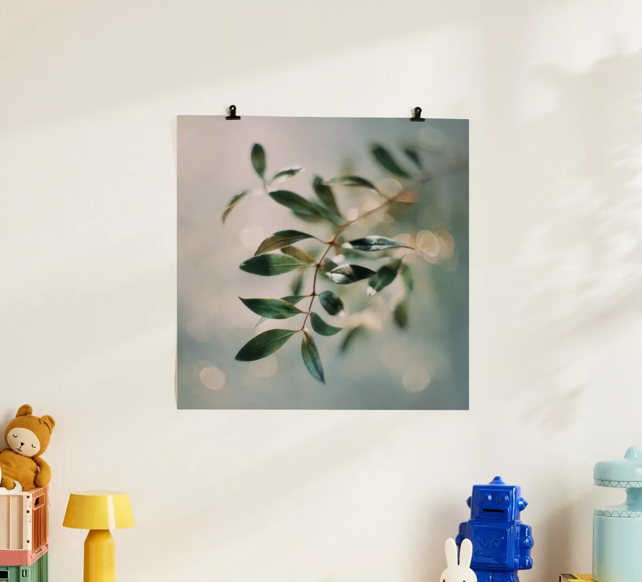 Bokeh Botanica No 01 poster con telaio in alluminio da treechild