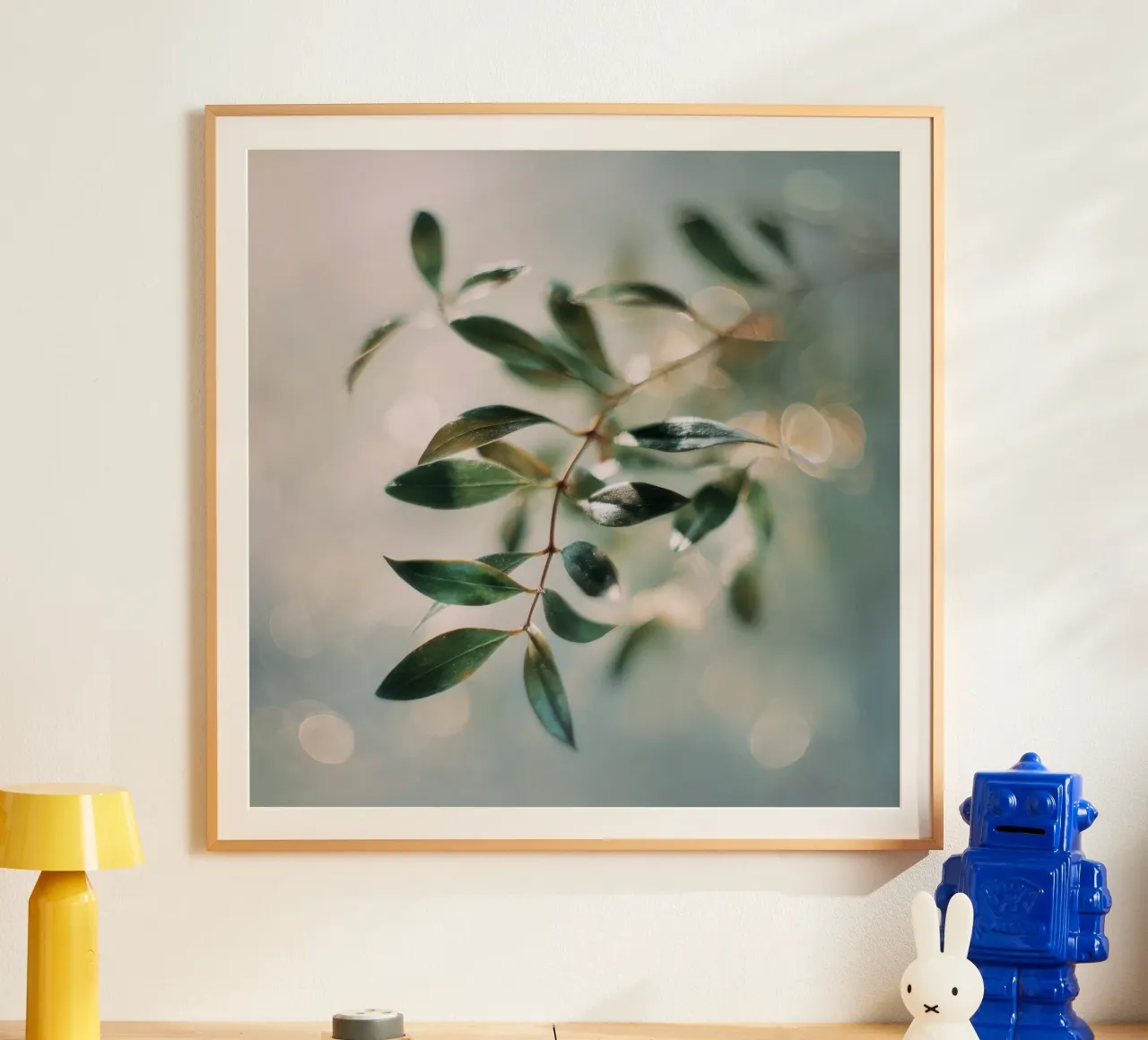 Bokeh Botanica No 01 poster con telaio in alluminio da treechild