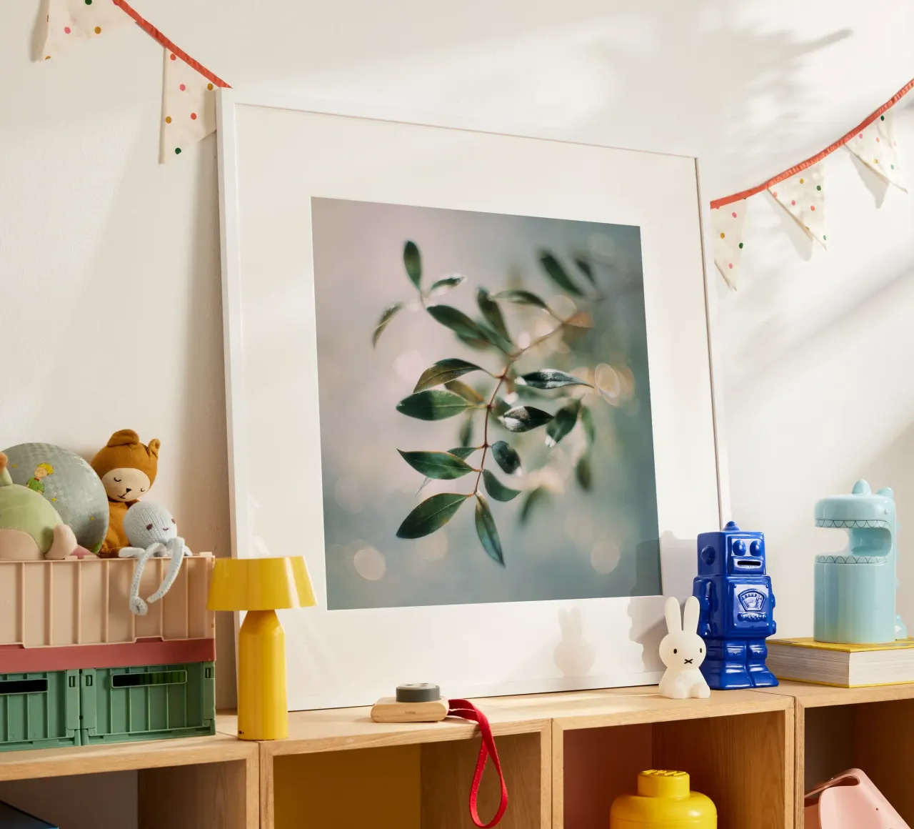 Bokeh Botanica No 01 poster con telaio in alluminio da treechild