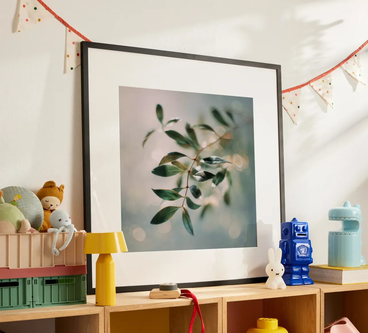 Bokeh Botanica No 01 poster con telaio in alluminio da treechild