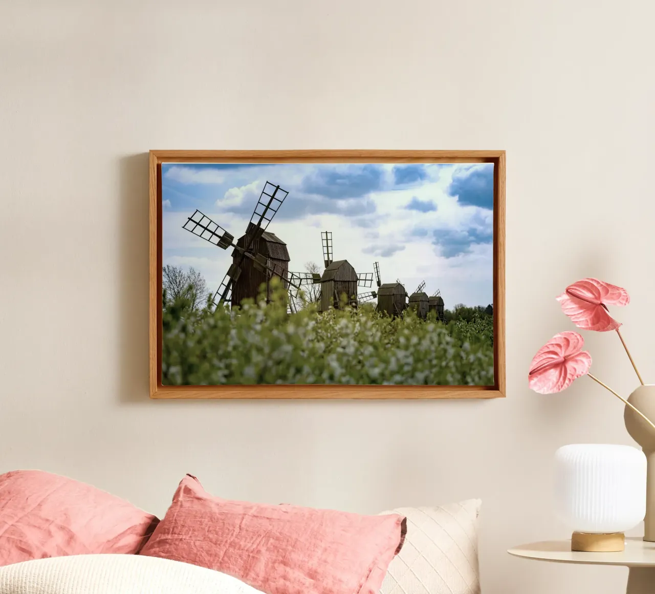 windmill small tela con Cornice a cassetta da space words