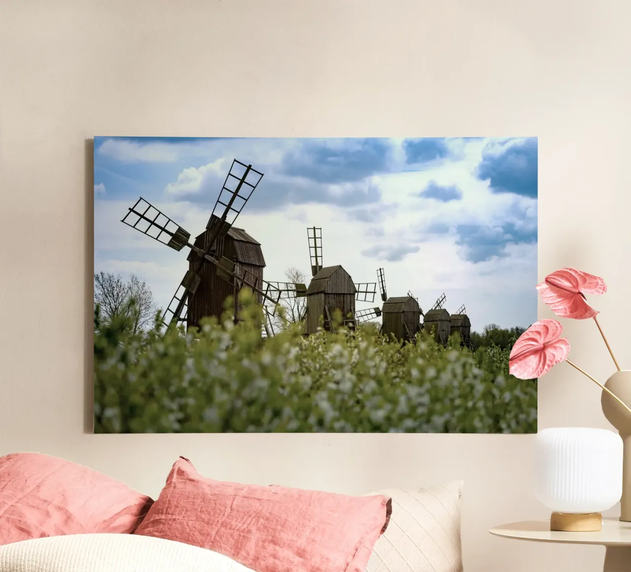 windmill small tela con Cornice a cassetta da space words