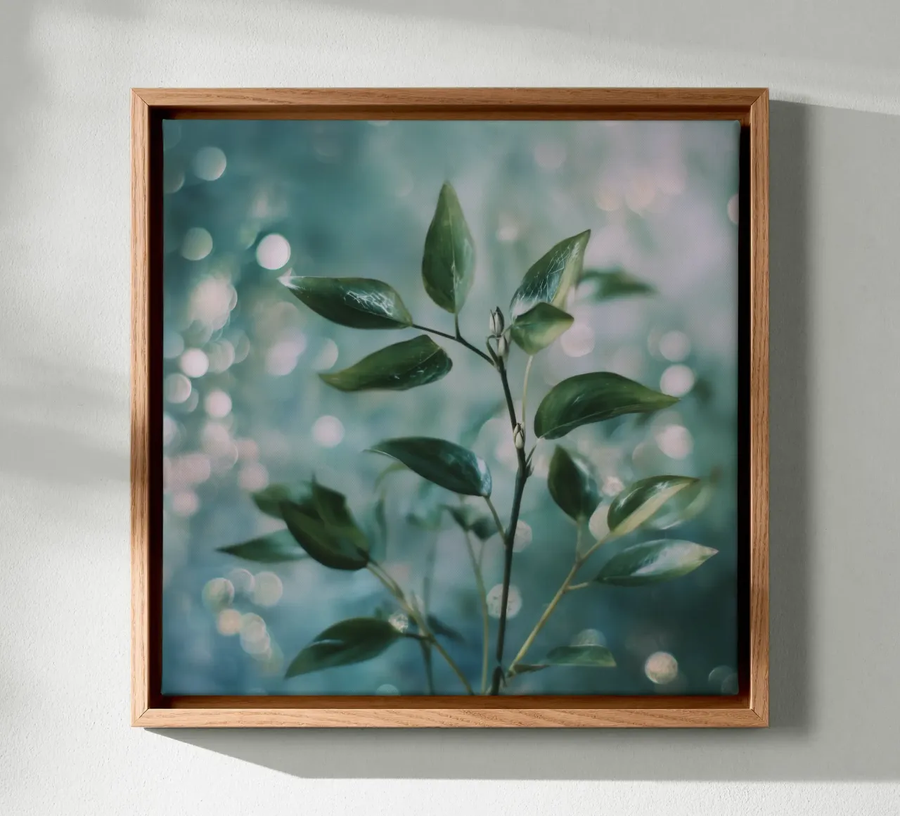 Bokeh Botanica No 02 tela con Cornice a cassetta da treechild