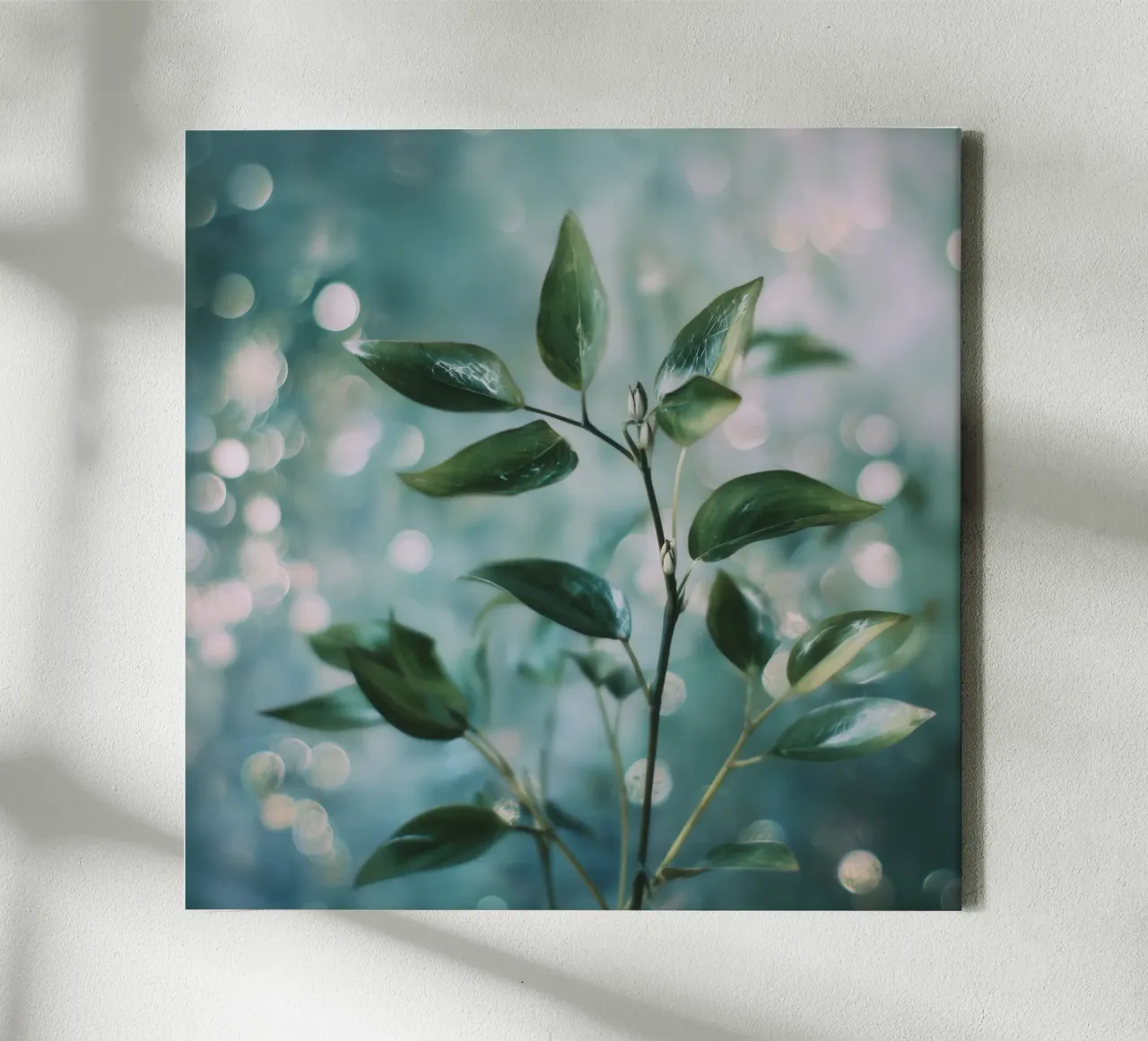 Bokeh Botanica No 02 tela con Cornice a cassetta da treechild