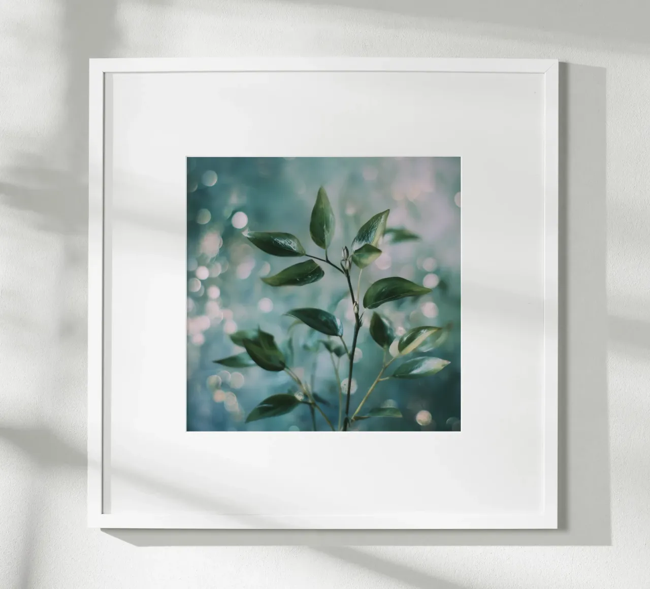 Bokeh Botanica No 02 poster con telaio in alluminio da treechild