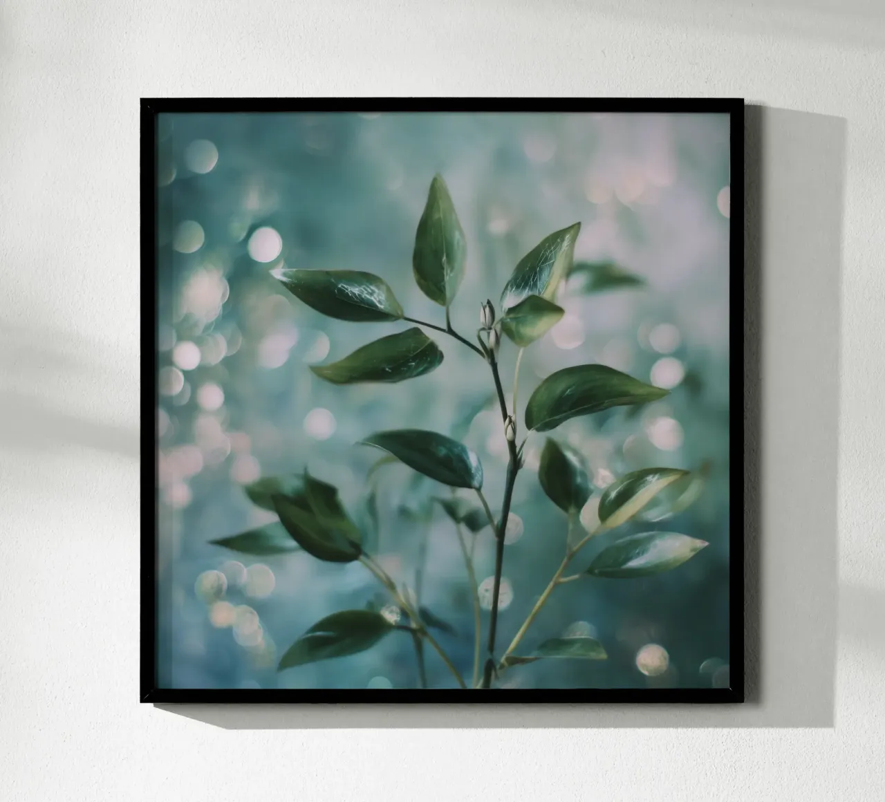 Bokeh Botanica No 02 poster con telaio in alluminio da treechild