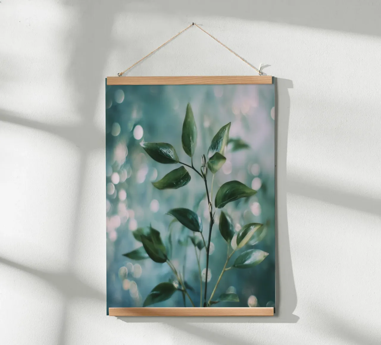 Bokeh Botanica No 02 poster con telaio in alluminio da treechild