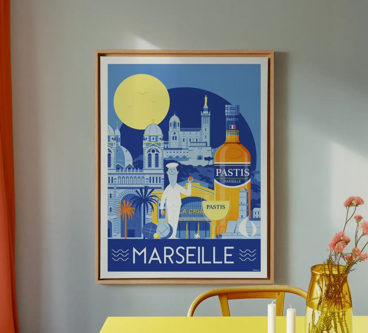 Marsiglia tela con Cornice a cassetta da Raphaël Delerue