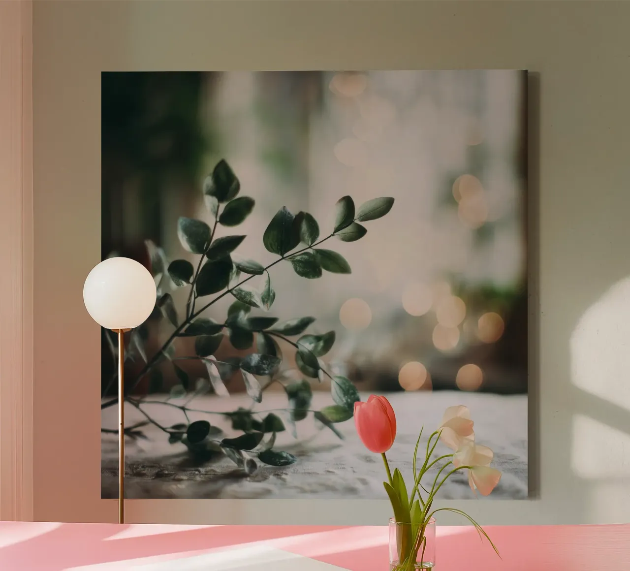 Bokeh Botanica No 03 tela con Cornice a cassetta da treechild