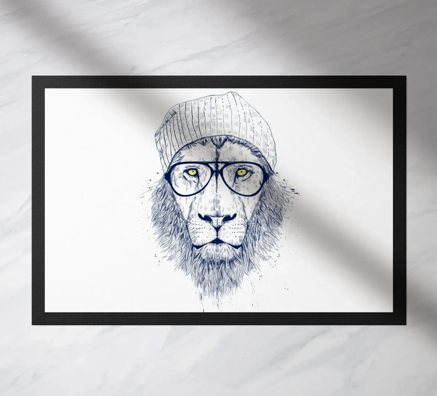 Cool lion deurmat van Balazs Solti