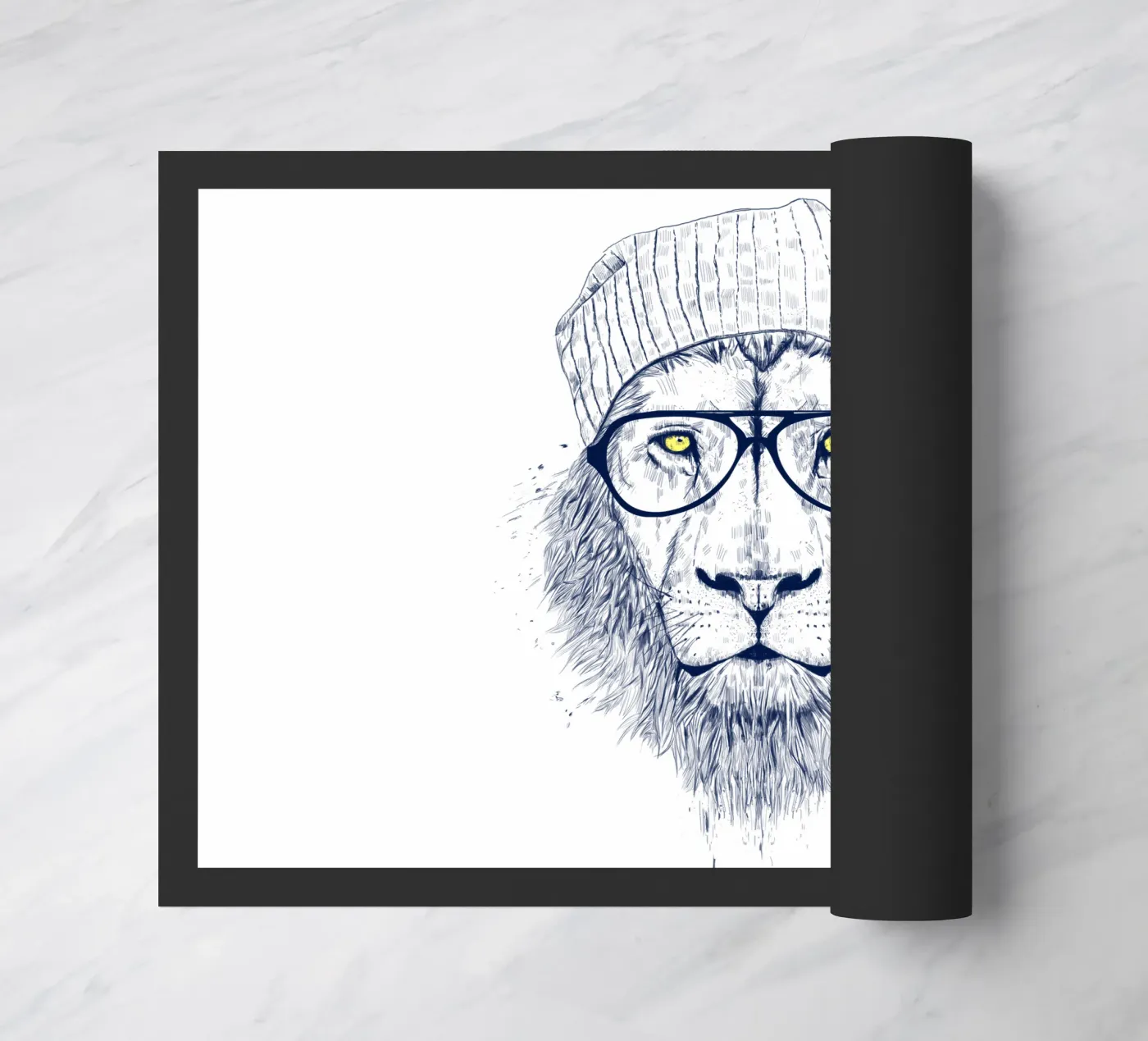 Cool lion deurmat van Balazs Solti