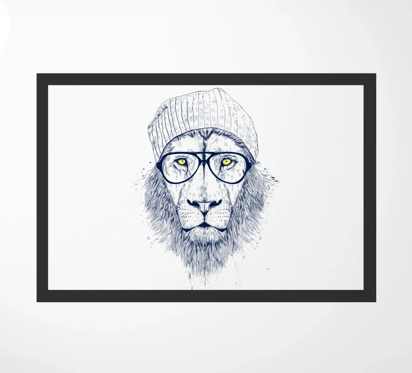 Cool lion deurmat van Balazs Solti