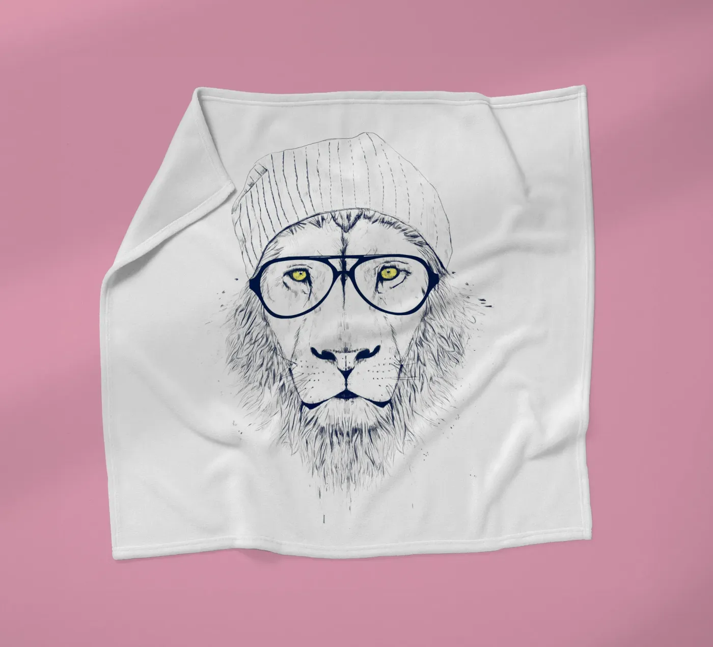 Cool lion Fleecedecke von Balazs Solti