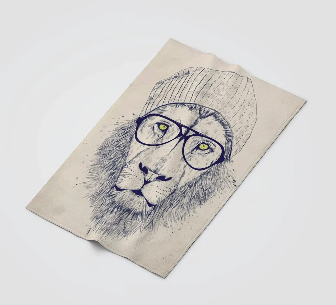 Cool lion Fleecedecke von Balazs Solti