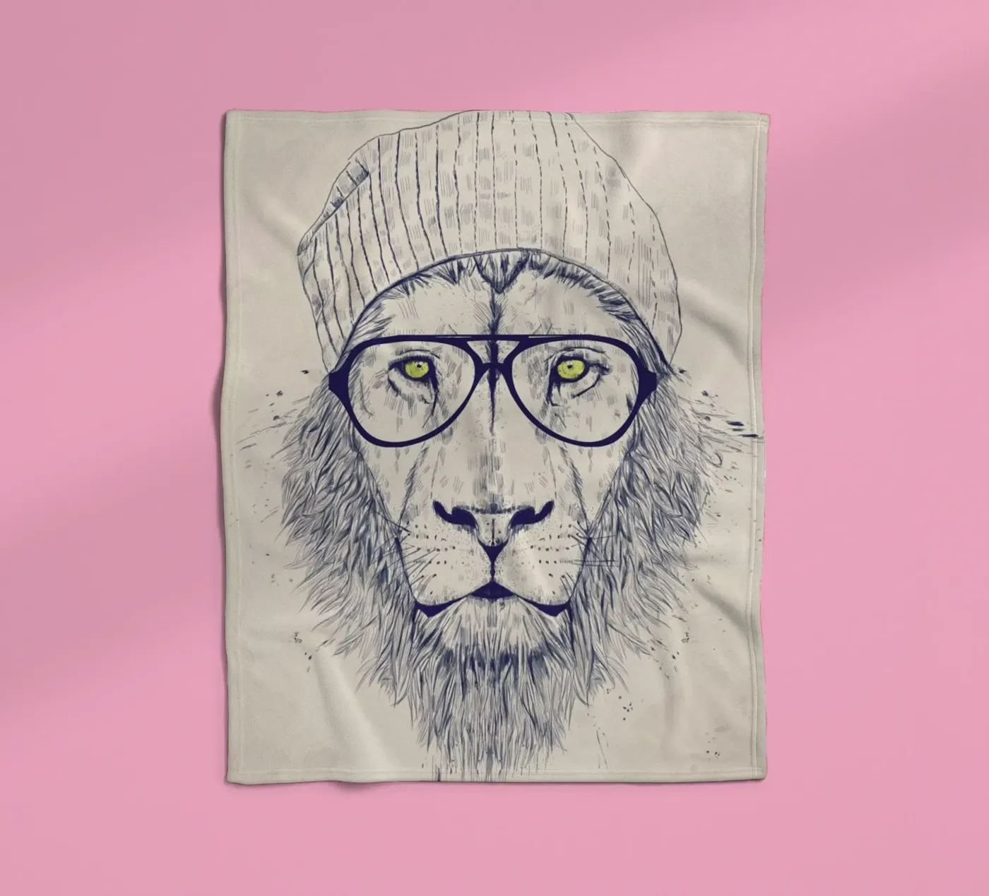 Cool lion Fleecedecke von Balazs Solti