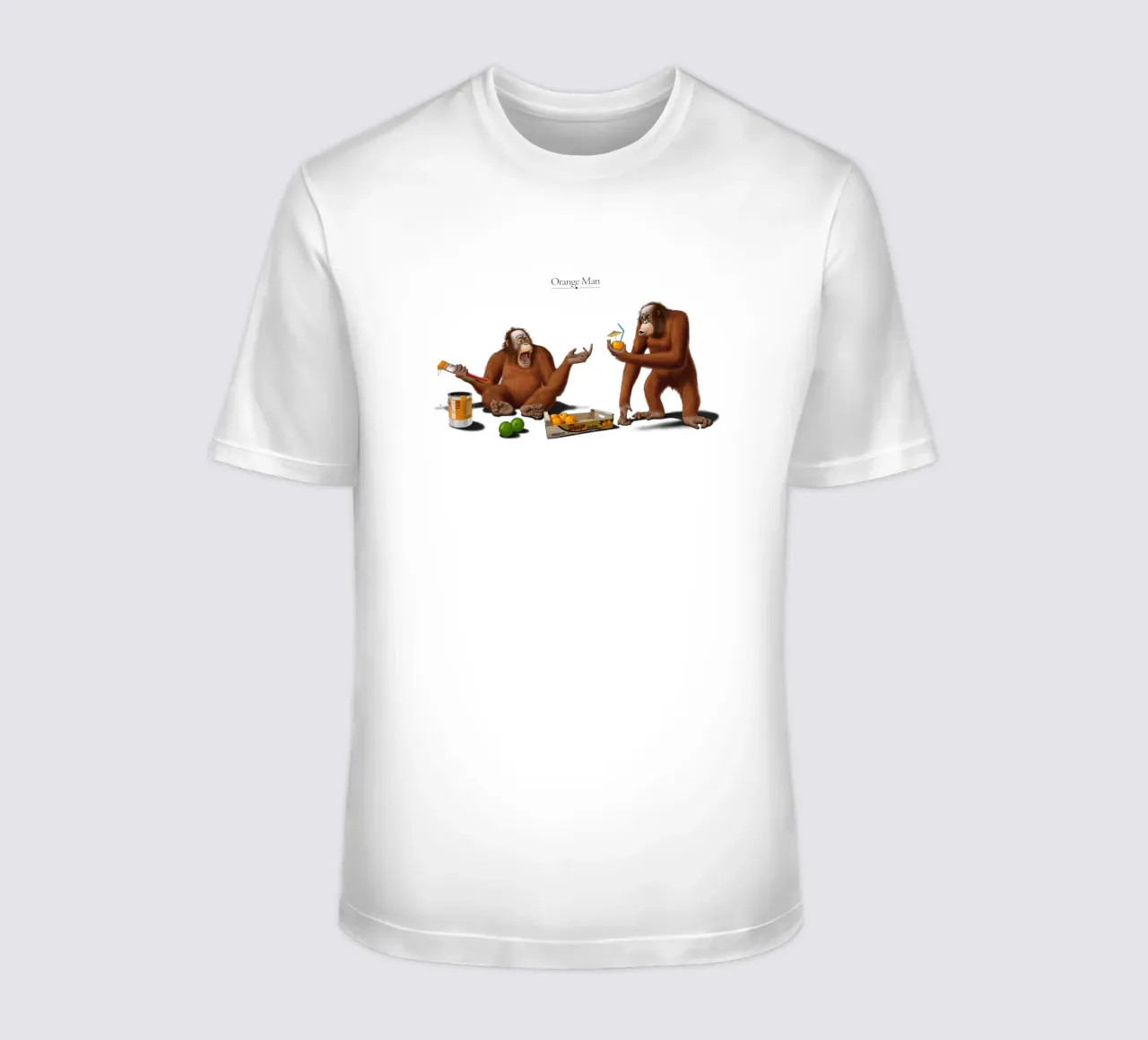 Orange Man (Titled) t-shirt by Rob Art | Illustration