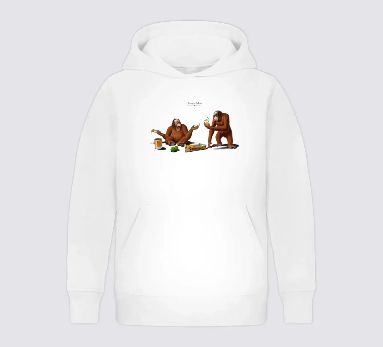 Orange Man (Titled) kids hoodie by Rob Art | Illustration