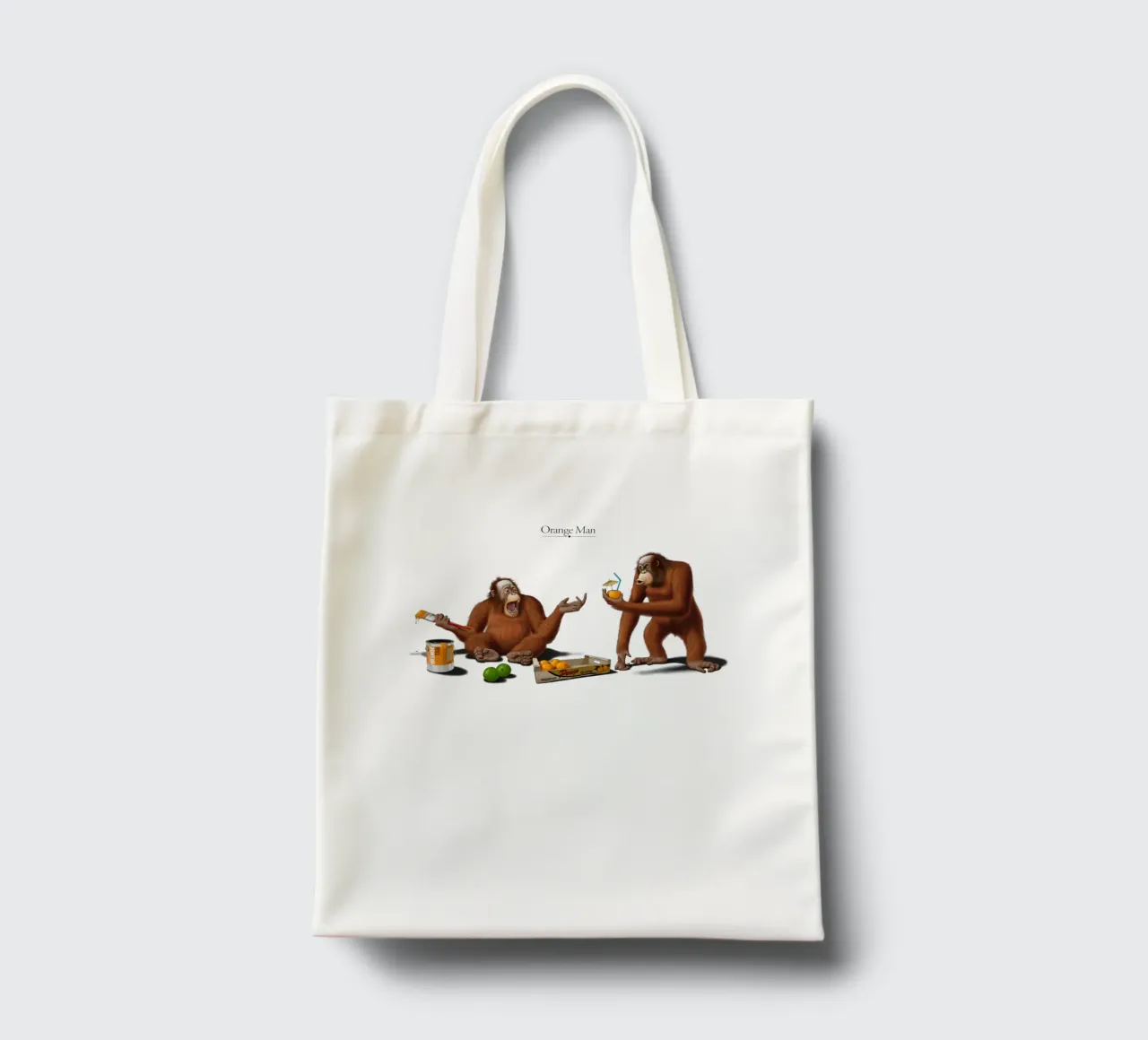 Orange Man (Titled) tote bag by Rob Art | Illustration