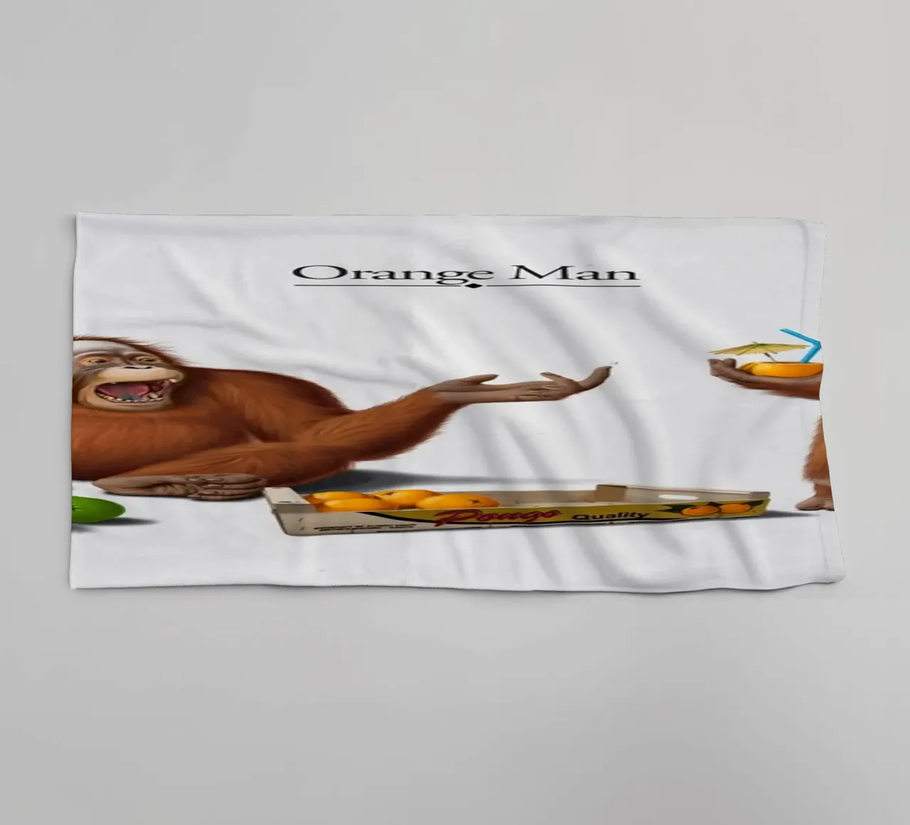 Orange Man (Titled) asciugamano da bagno da Rob Art | Illustration