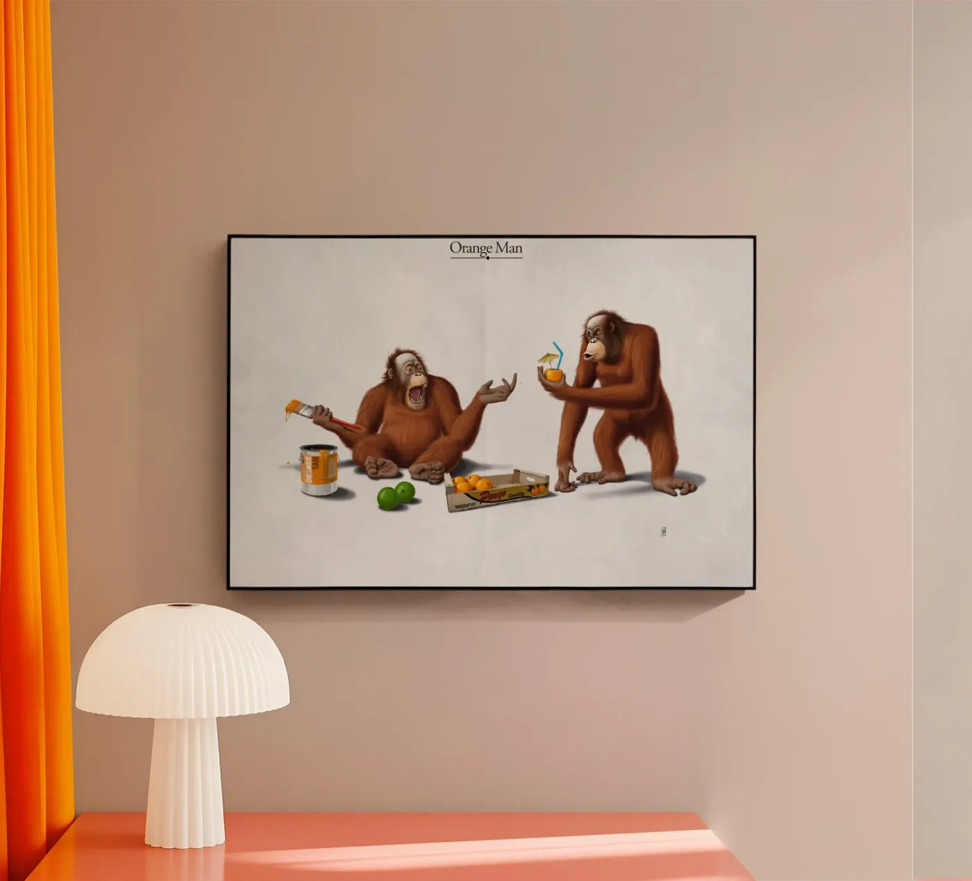 Orange Man (Titled) plexiglass da Rob Art | Illustration